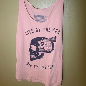 Jetty live by the sea tank pink